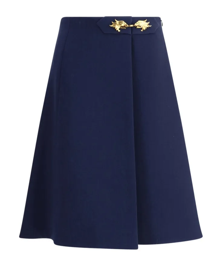 Logo Engraved A-Line Skirt