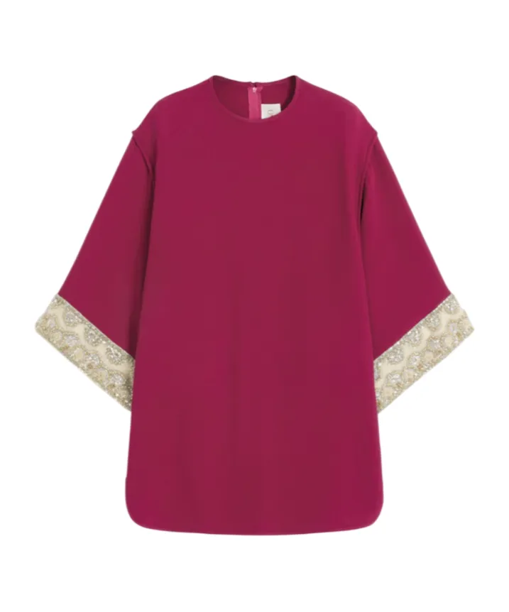Embellished Crewneck Blouse