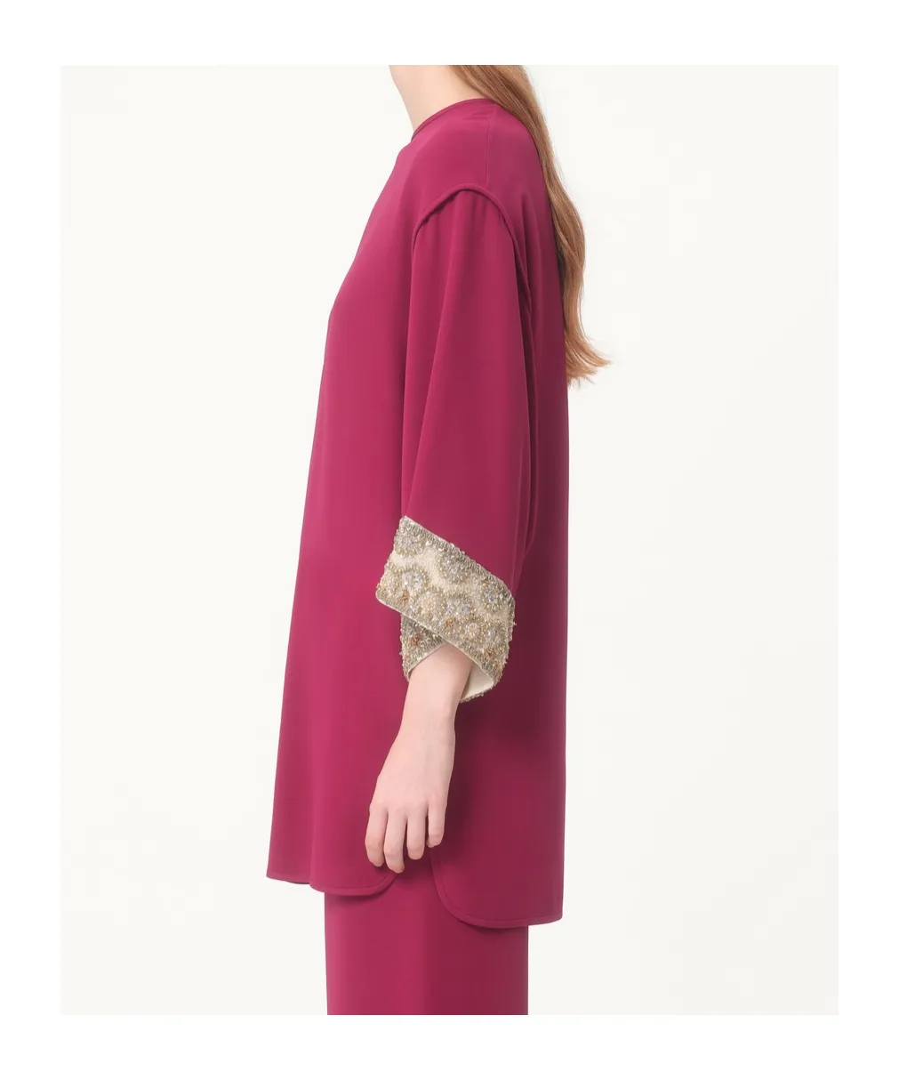 Embellished Crewneck Blouse