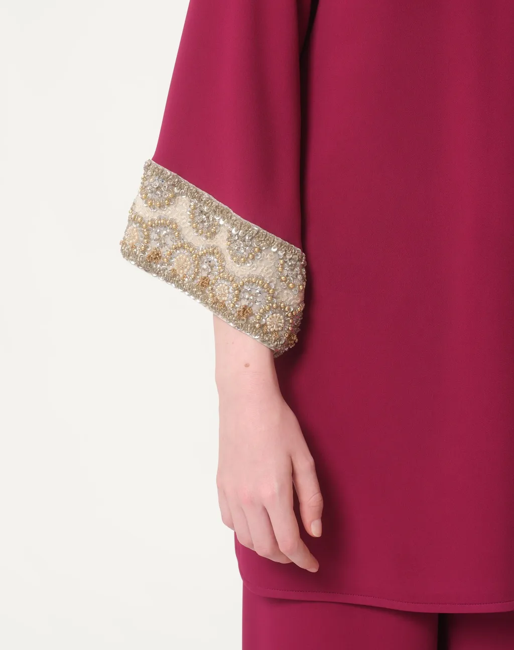 Embellished Crewneck Blouse