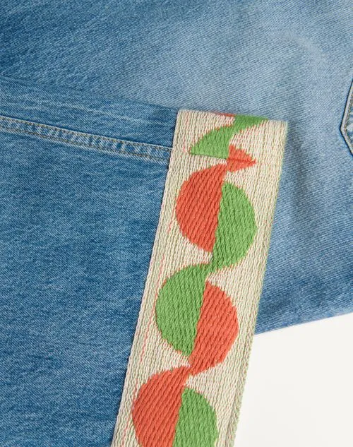 Logo Patch Wide Leg Jeans