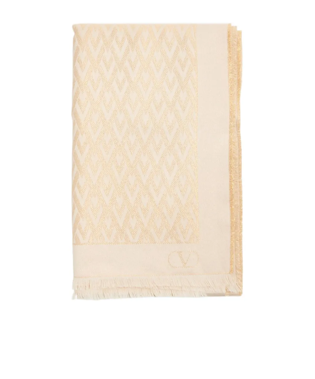 Toute La V Fringed Stole
