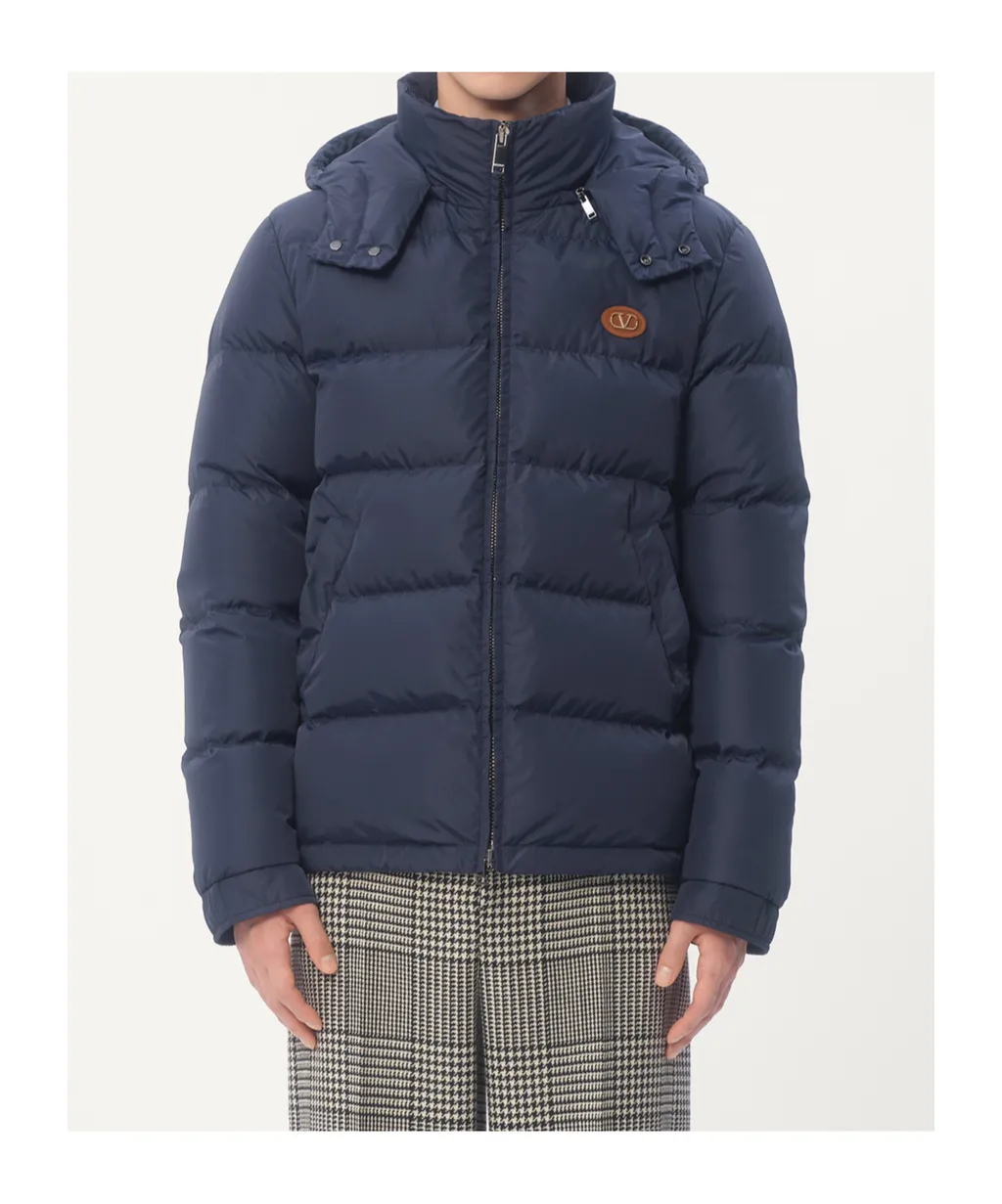 Zip-Up Hooded Down Jacket