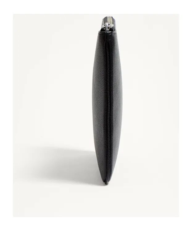 Vlogo Plaque Zip-Up Clutch Bag