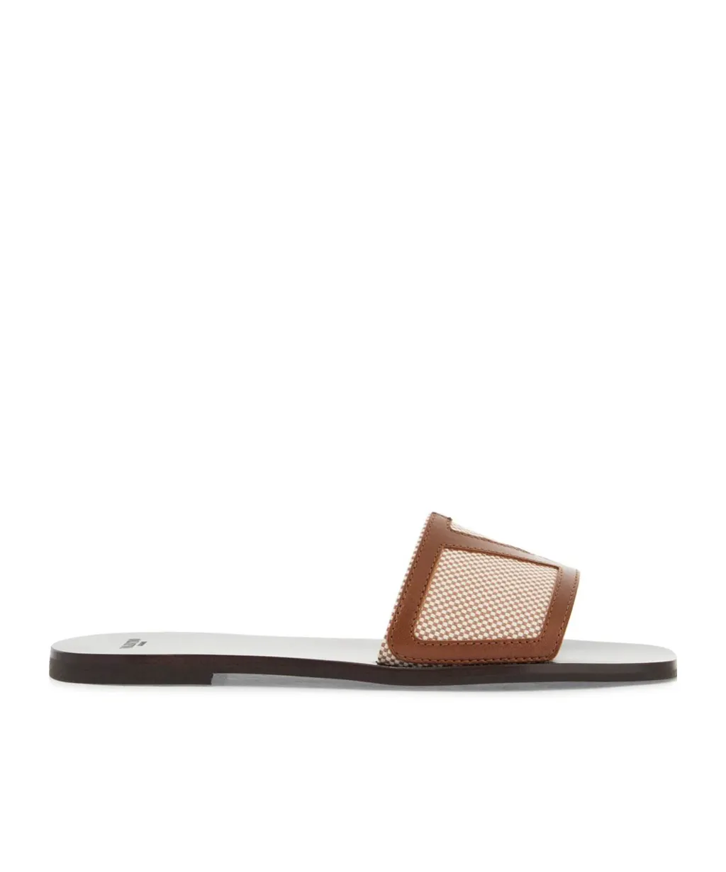 Vlogo Patch Square Toe Slippers
