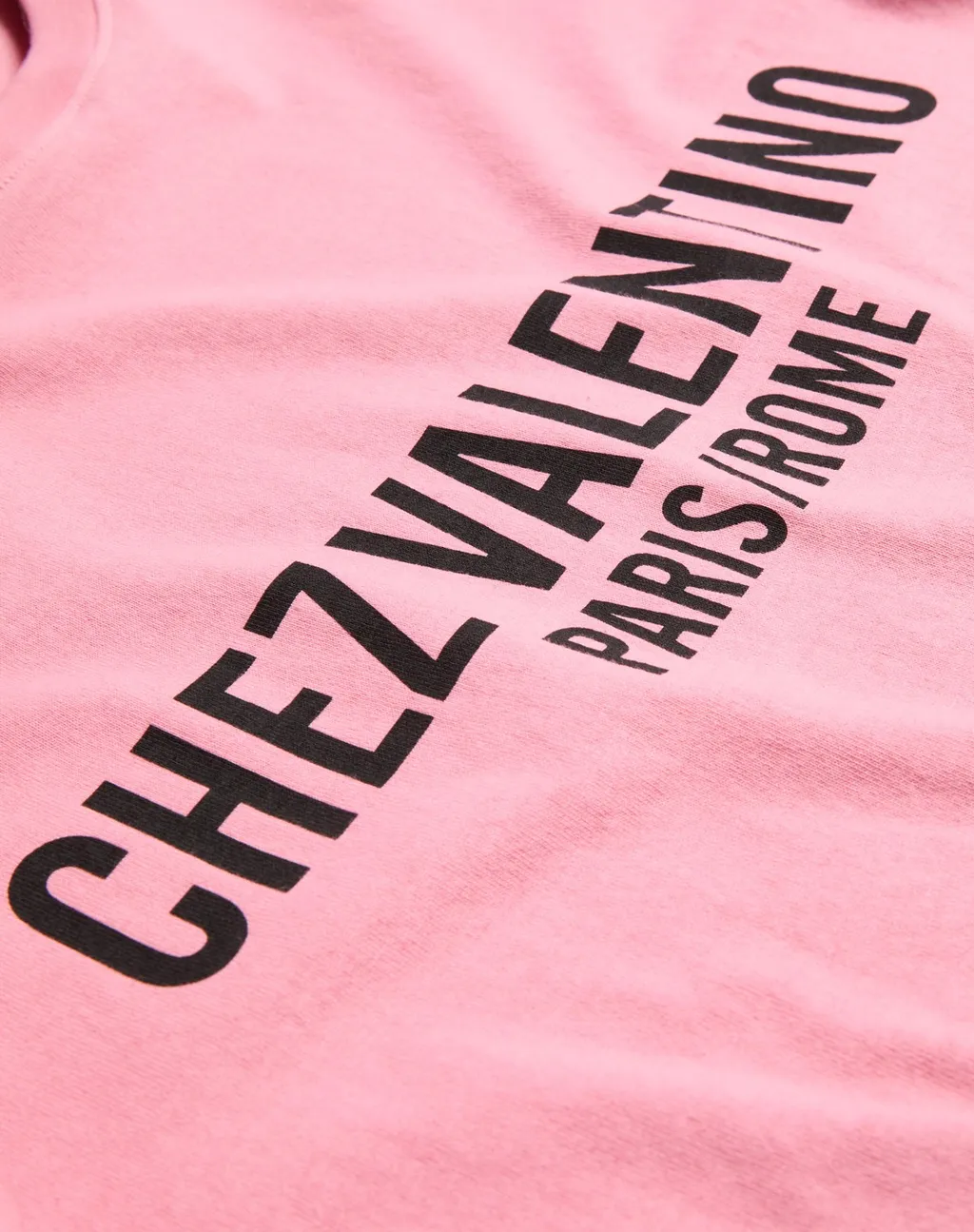 Chez Valentino-Printed Crewneck T-Shirt