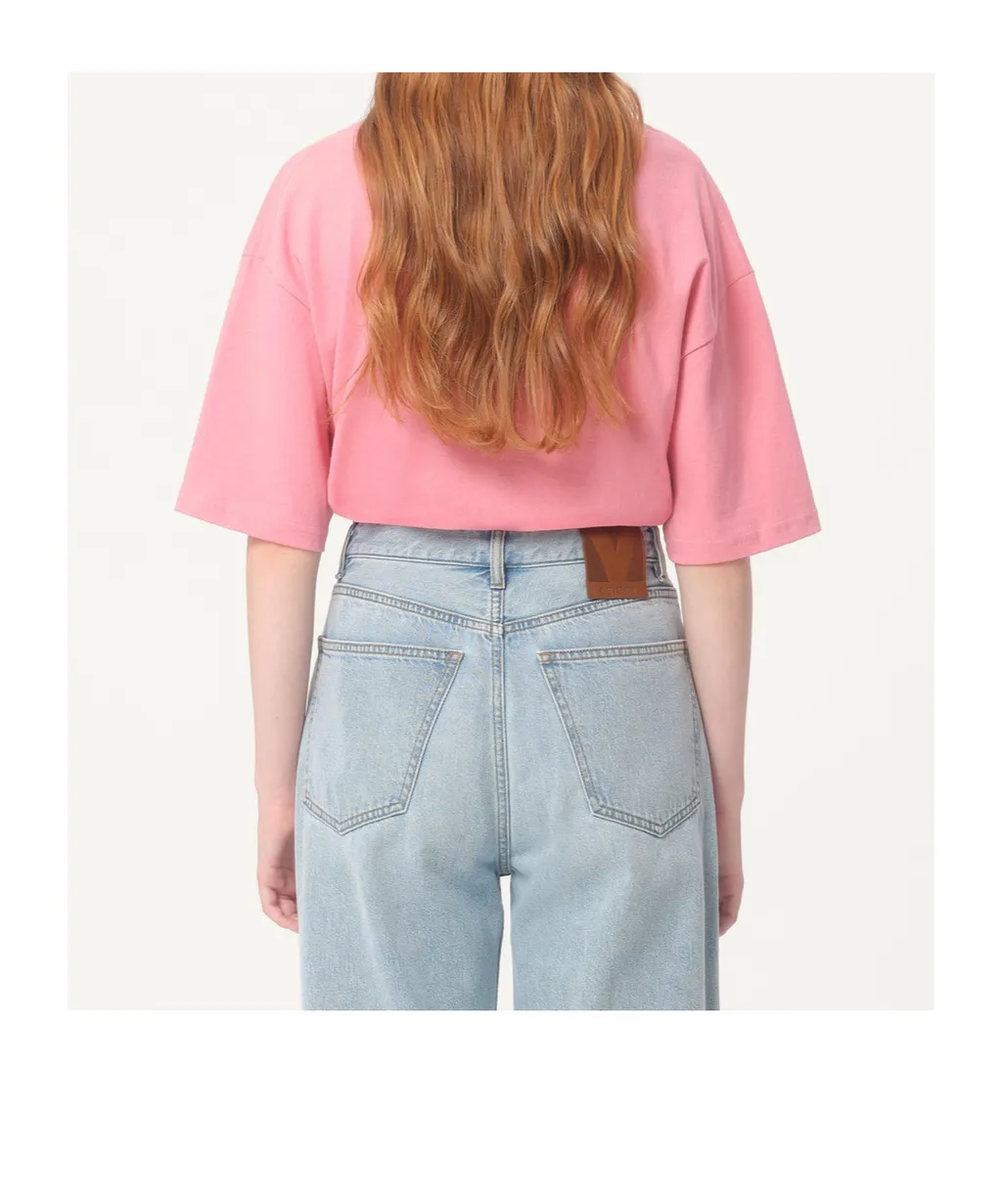 Chez Valentino-Printed Crewneck T-Shirt