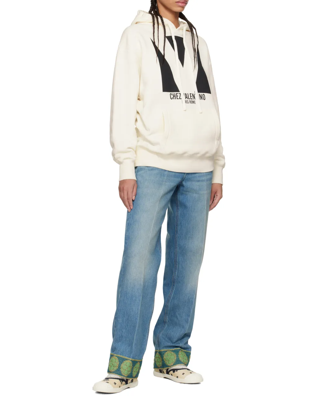 Chez Valentino Oversized Drawstring Hoodie
