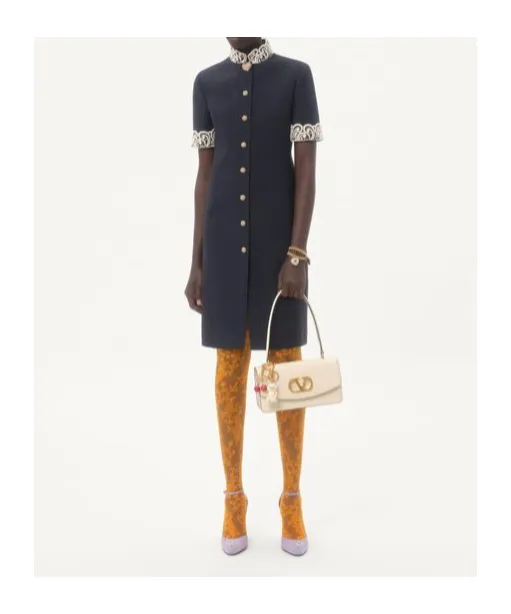 Lace Detailed Button-Up Dress