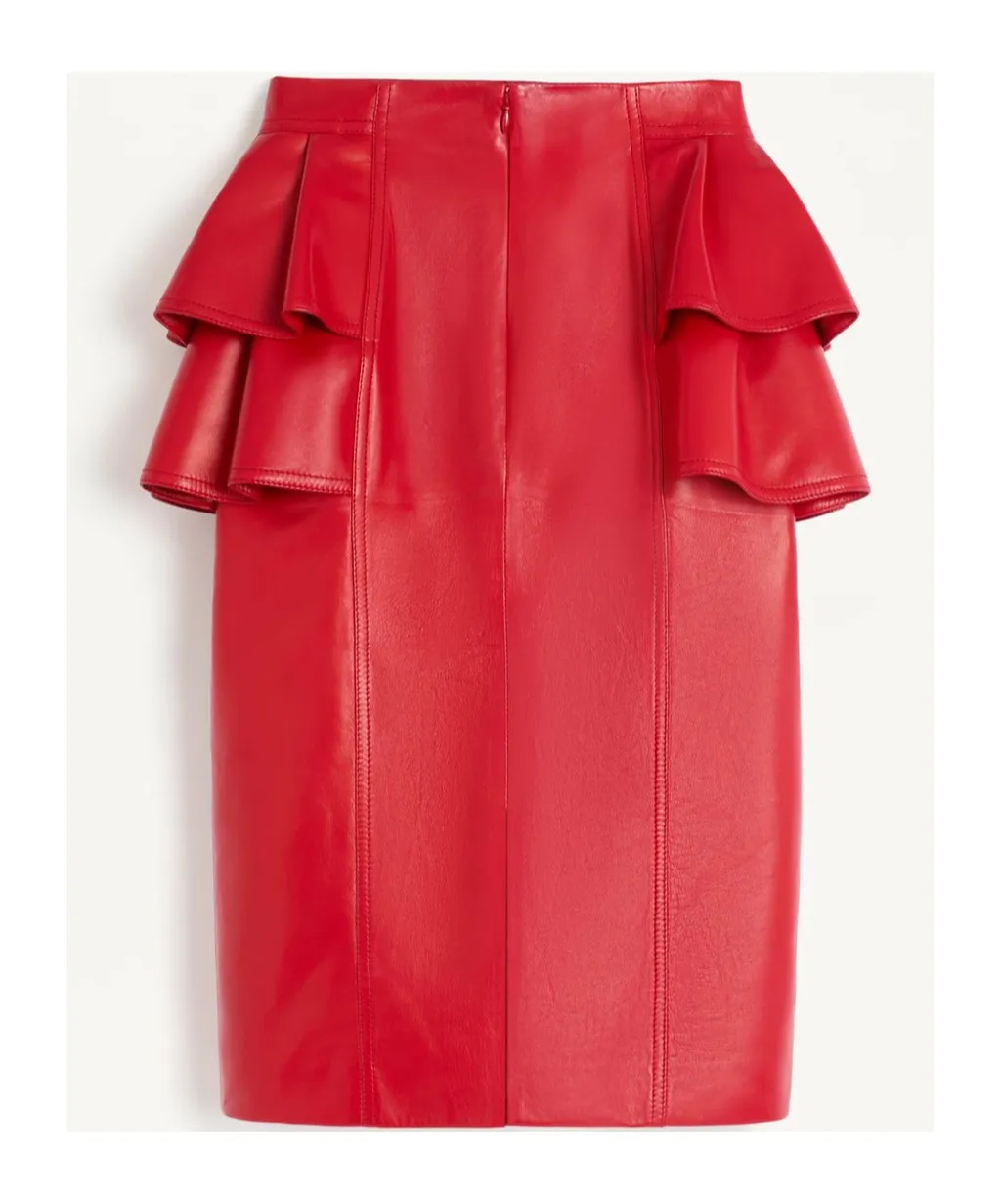 High Waist Ruffled Midi Skirt