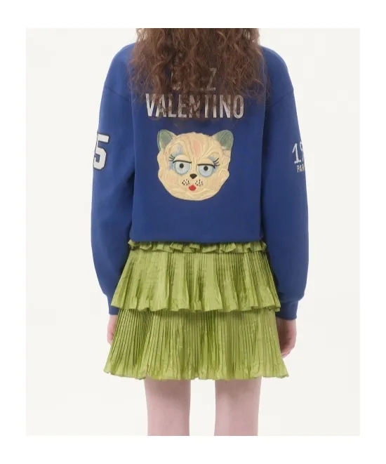Logo Printed V-Neck Sweatshirt