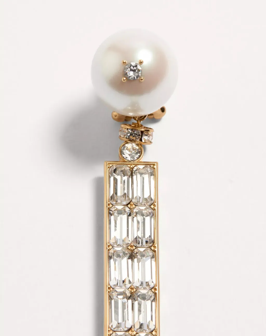 San Fin Metal Earrings With Swarovski® Crystals And Pearls