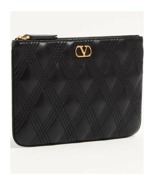 Garavani Quiltie 67 Pouch In Quilted Nappa