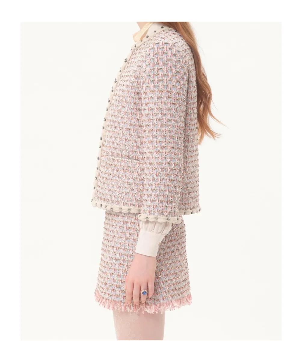 Embroidered Tweed Jacket