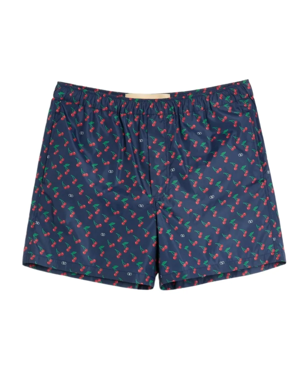 Nylon Swimsuit With Cherryfic Print