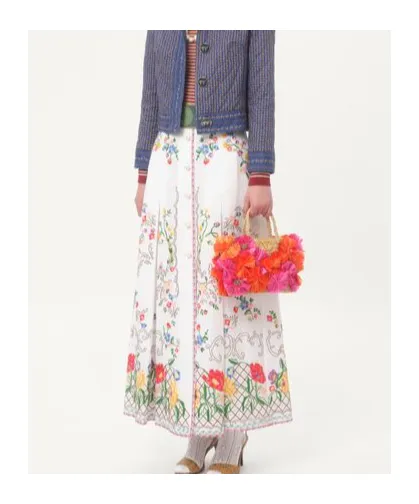 Vlogo Plaque Floral Embellished Tote Bag
