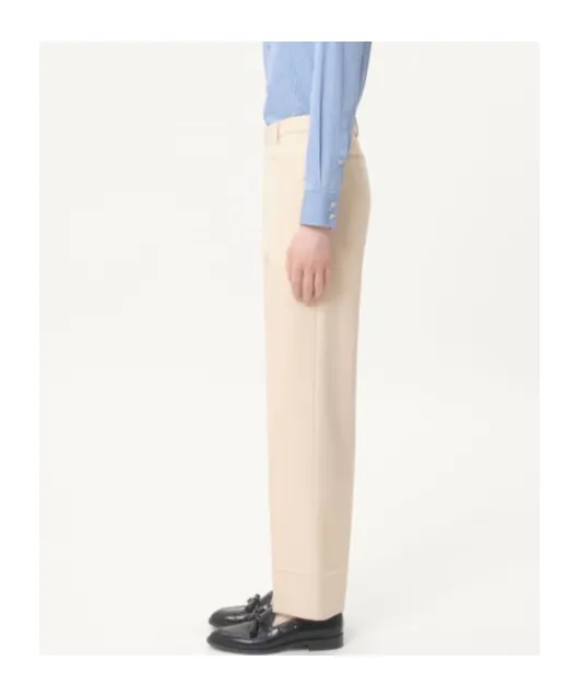 Pleat Detailed Straight Leg Trousers