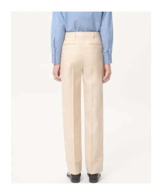 Pleat Detailed Straight Leg Trousers