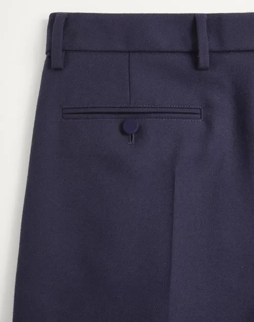 Cuffed Wool Bermuda Shorts
