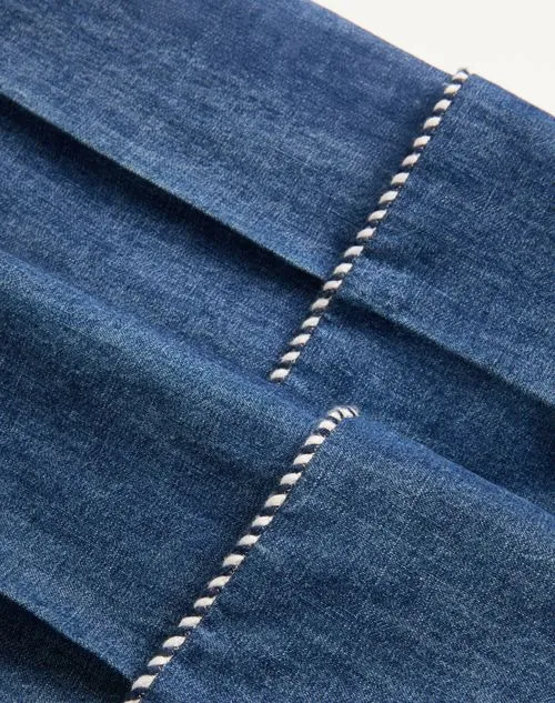 Turn-Up Hem Wide Leg Jeans