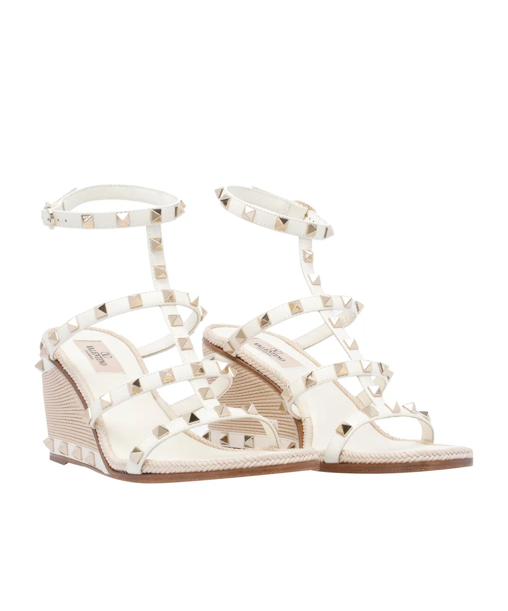 85Mm Rockstud Wedge Sandals