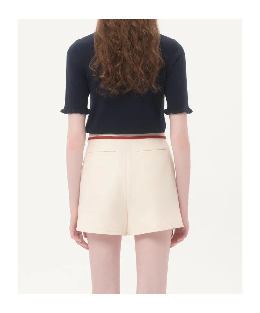 Embroidered Wool Top