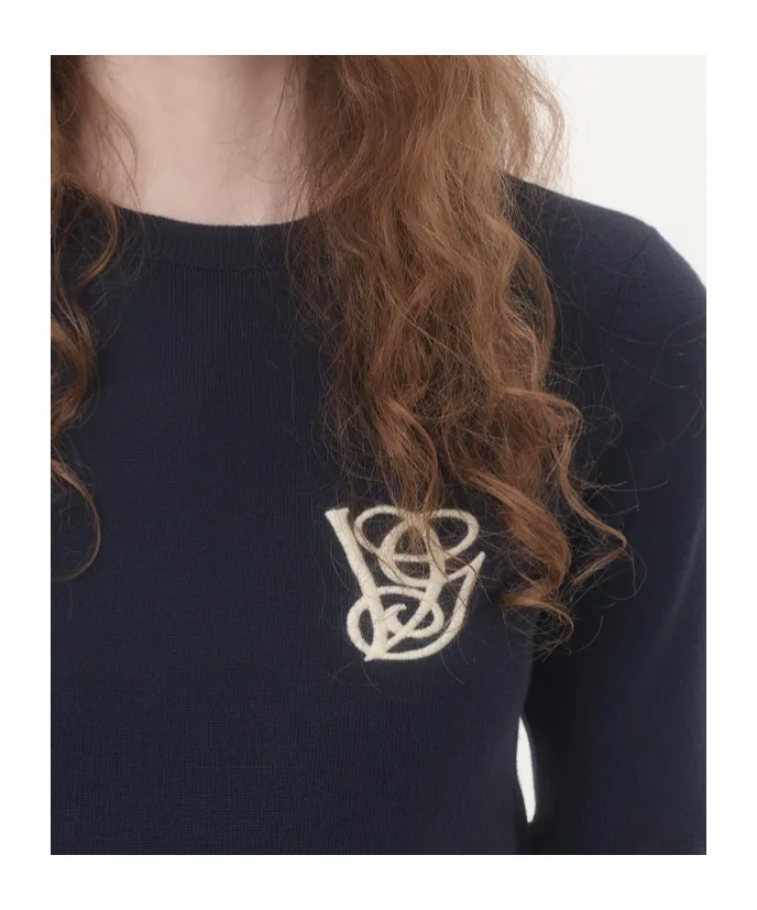 Embroidered Wool Top