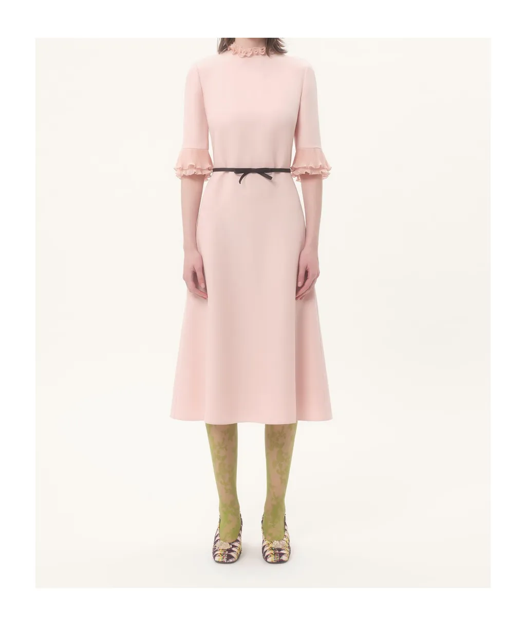 Ruffled Bow Detailed Dress