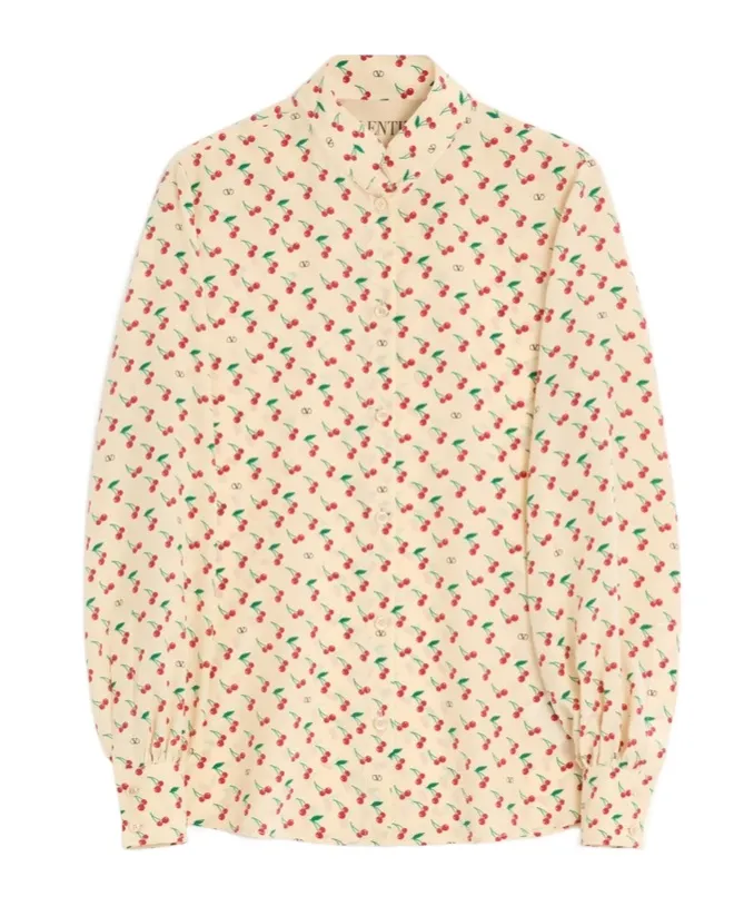 Cherryfic Printed Long-Sleeved Shirt
