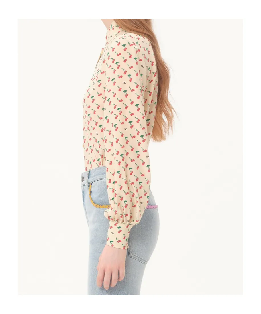 Cherryfic Printed Long-Sleeved Shirt