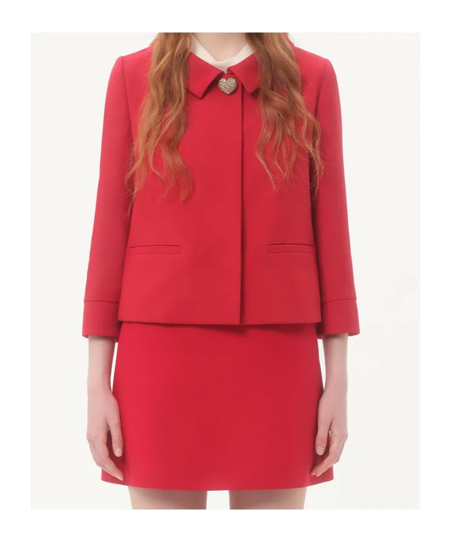 Crepe Coutre Cropped Jacket