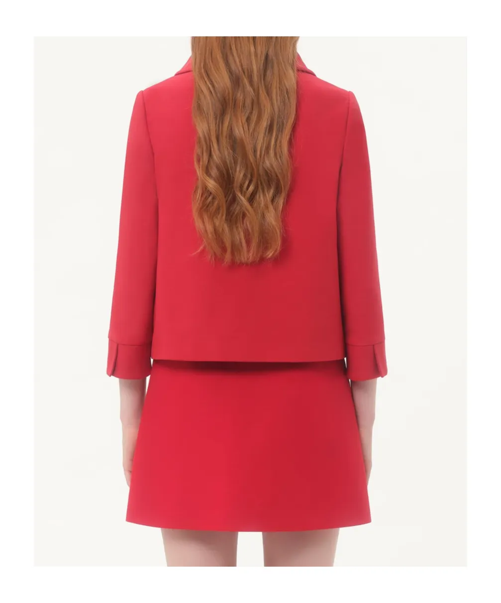 Crepe Coutre Cropped Jacket