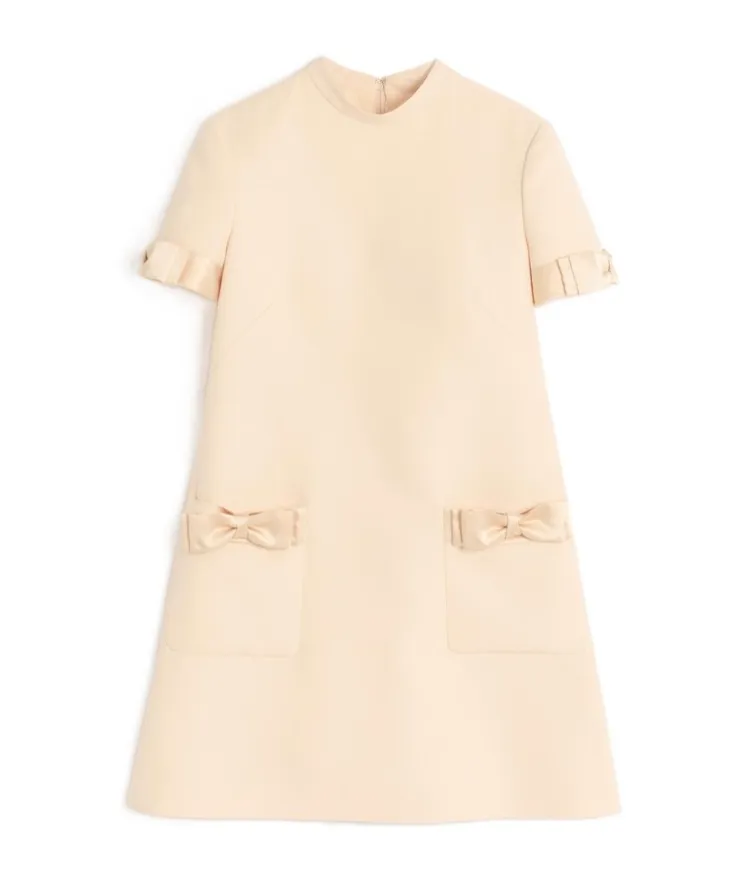 Crepe Couture Crewneck Mini Dress