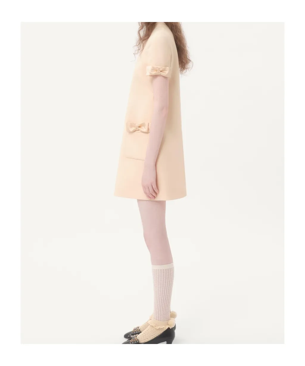 Crepe Couture Crewneck Mini Dress