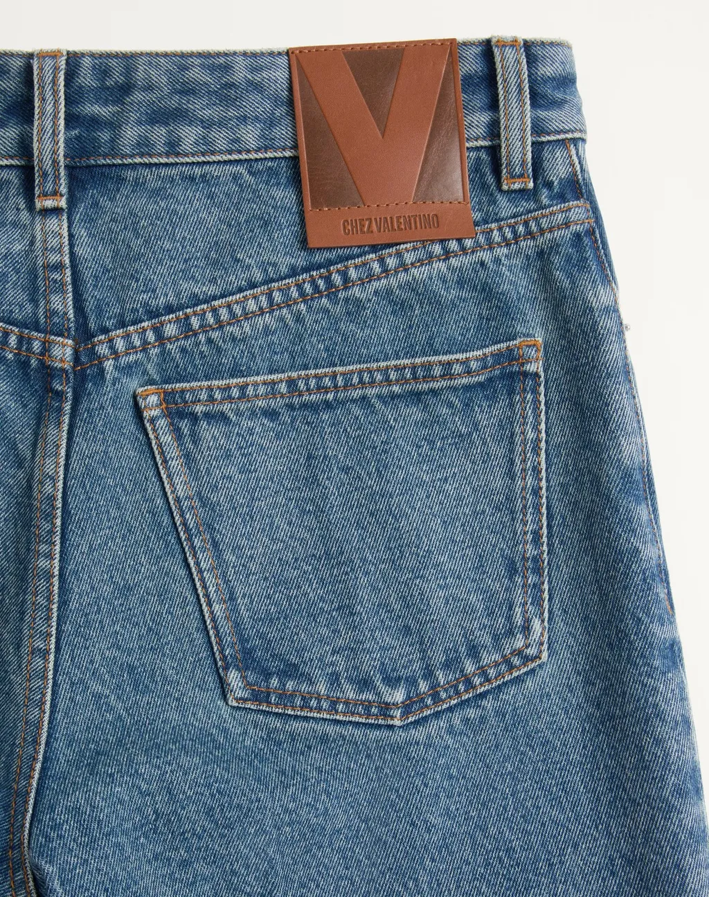 Logo Patch Straight Leg Jeans
