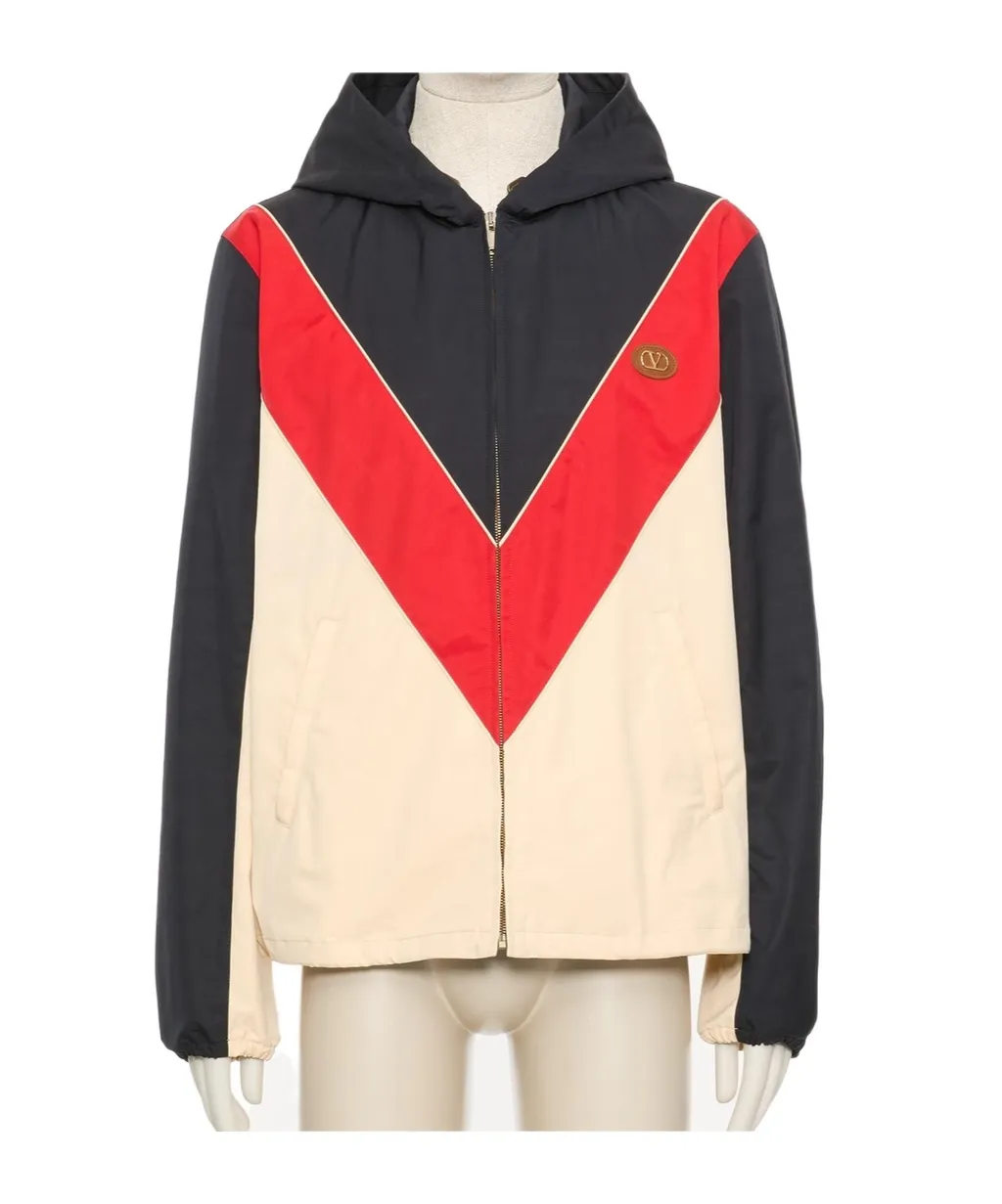 Vlogo Patch Hooded Windbreaker