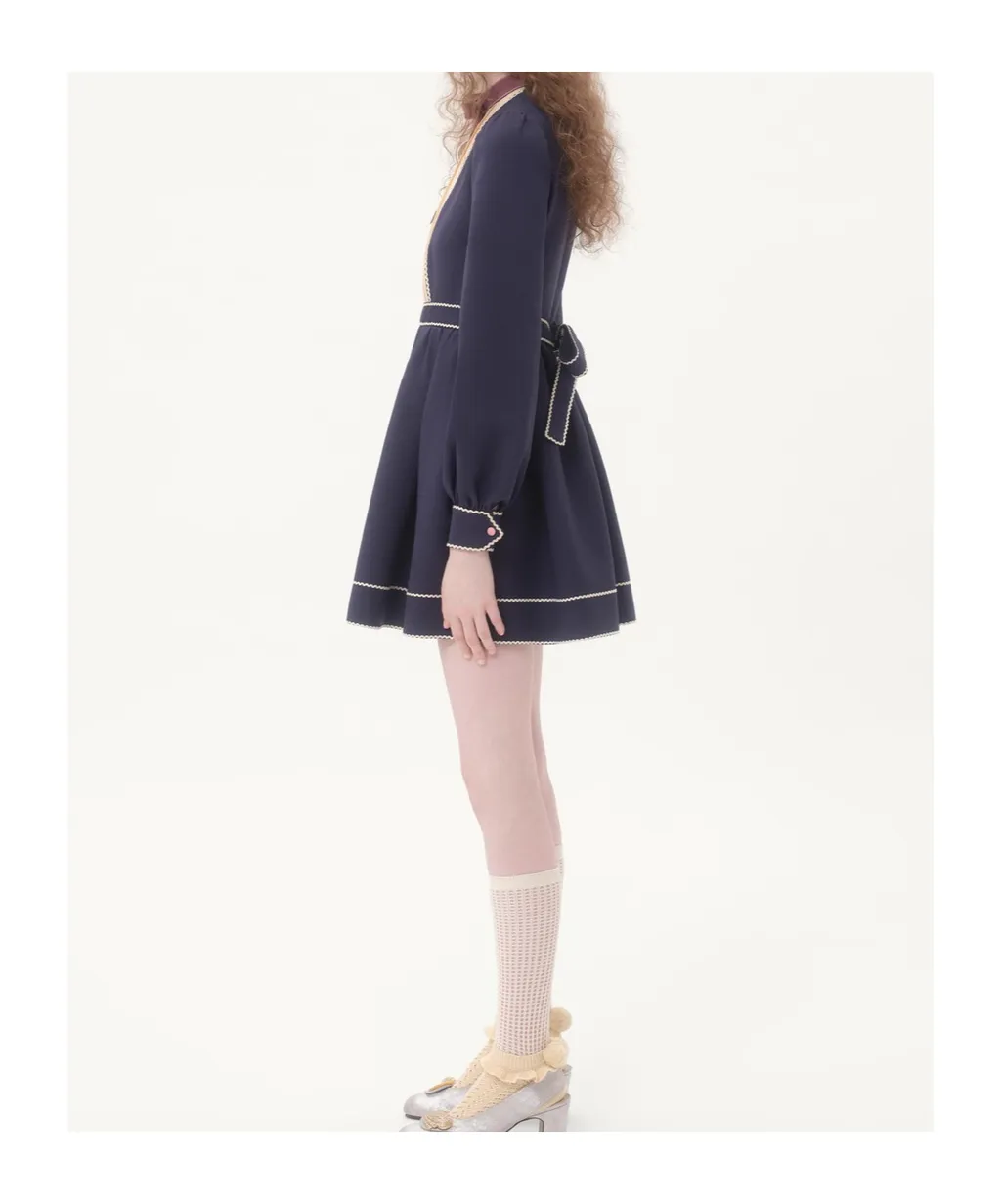 Crepe Couture Short Dress