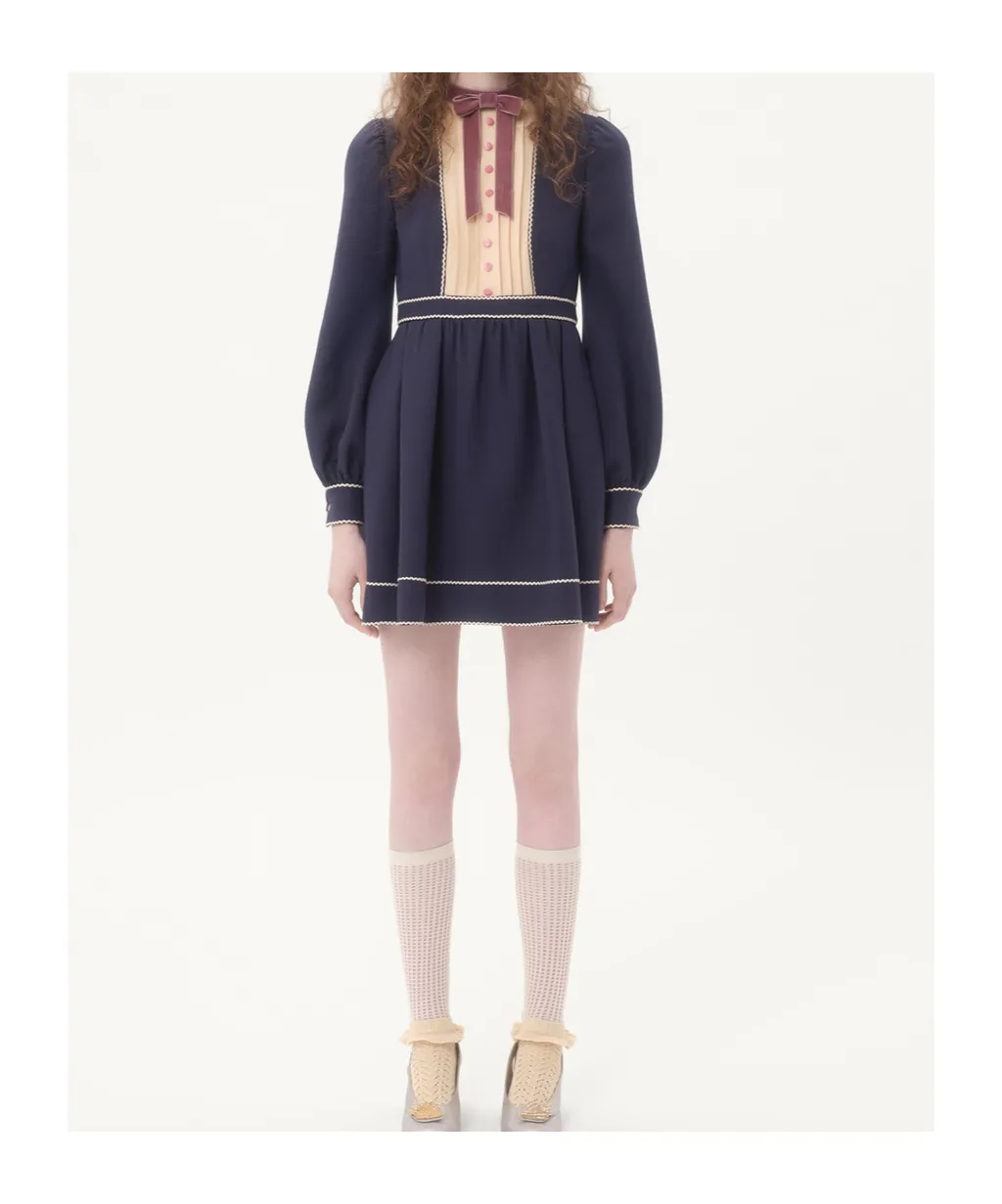 Crepe Couture Short Dress