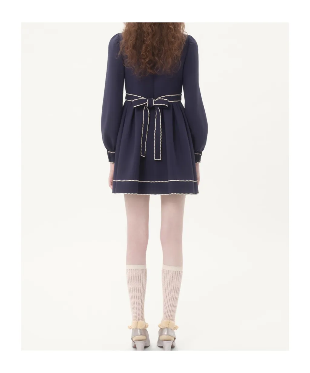 Crepe Couture Short Dress