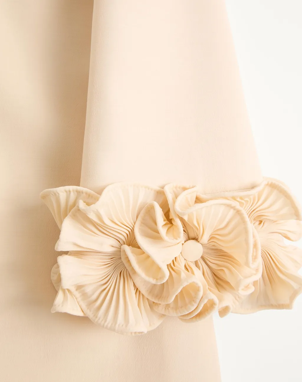 Crepe Couture Floral Detailed Mini Dress