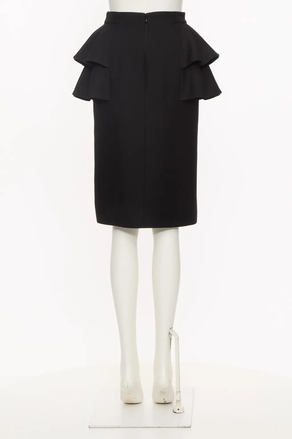 Crepe Couture High Waist Ruffled Skirt