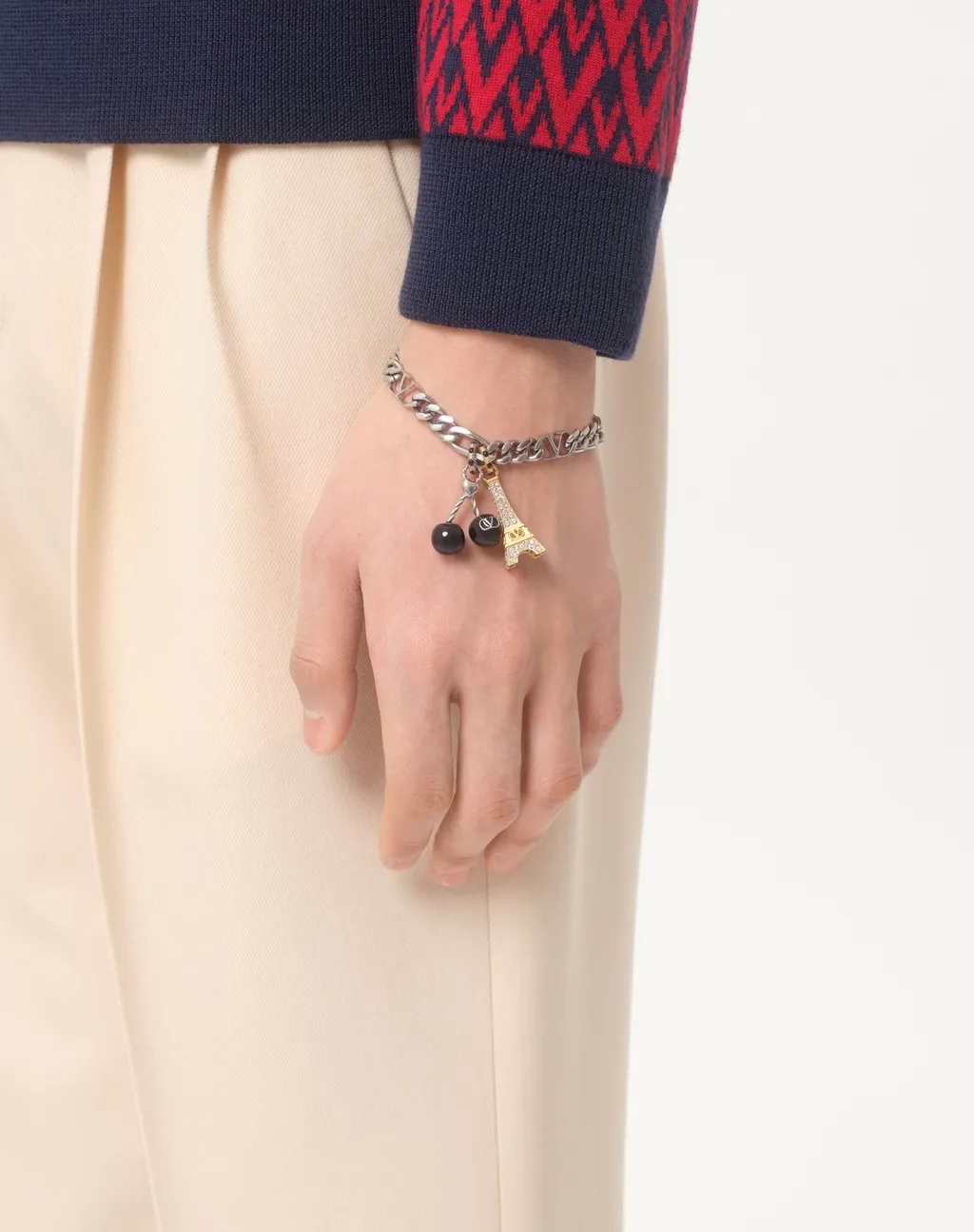 Chez Valentino Bracelet In Metal, Enamel And Swarovski® Crystals
