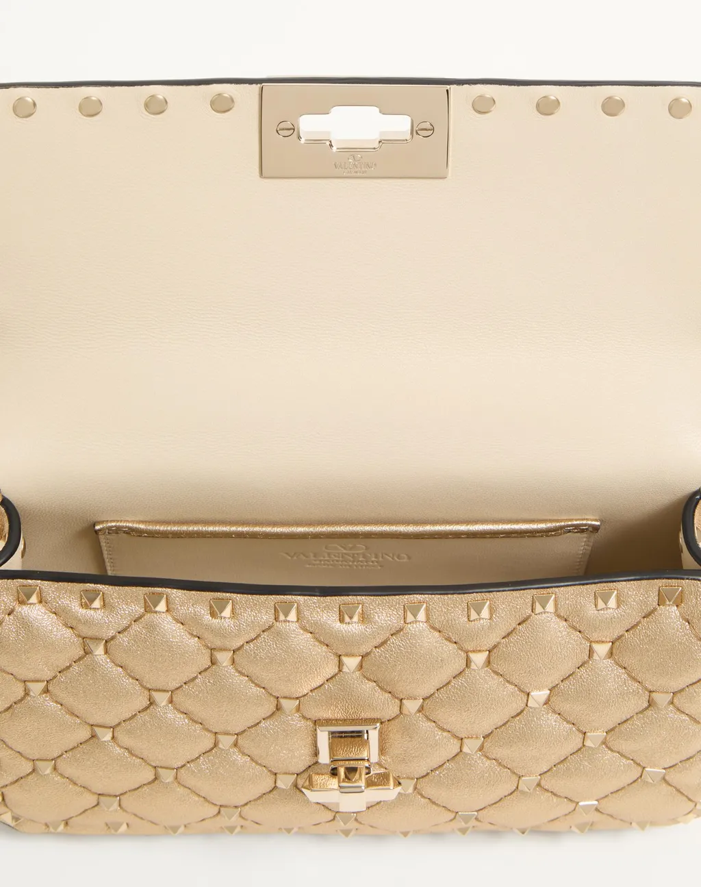 Garavani Rockstud Spike Chain-Link Small Shoulder Bag