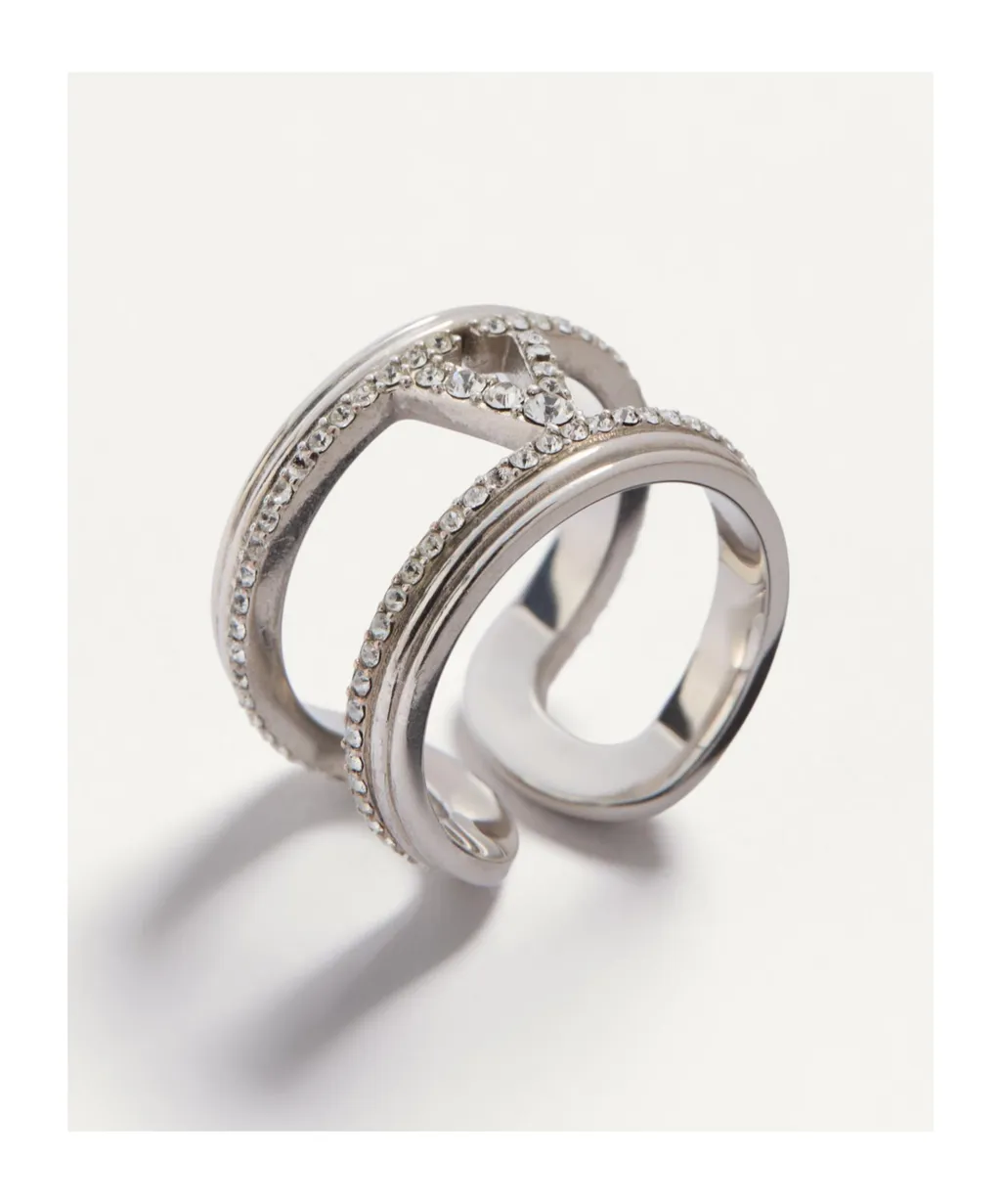 Ovalette Metal And Swarovski® Crystal Ring