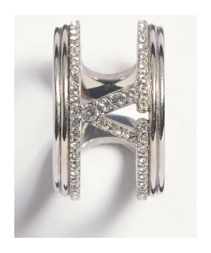 Ovalette Metal And Swarovski® Crystal Ring