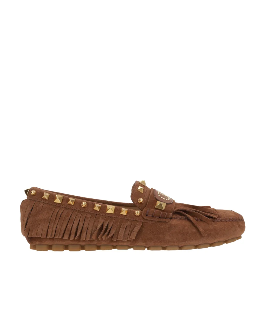 Rockstud Plaster Caster Square Toe Loafers
