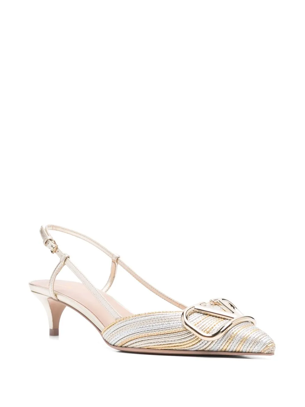 Pointed Slingback Kitten Heels