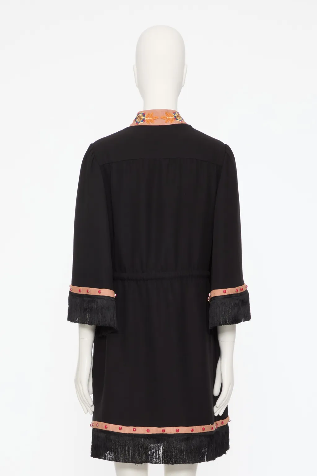 Belted Fringed Edge Dress