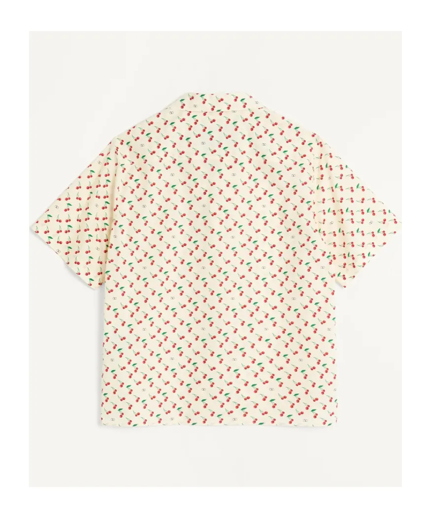 Cherry Printed Button-Up Shirt