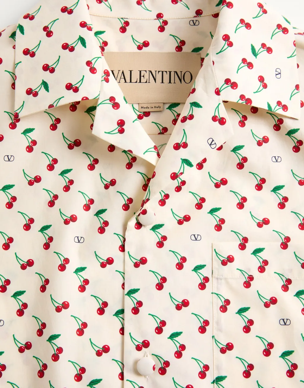 Cherry Printed Button-Up Shirt
